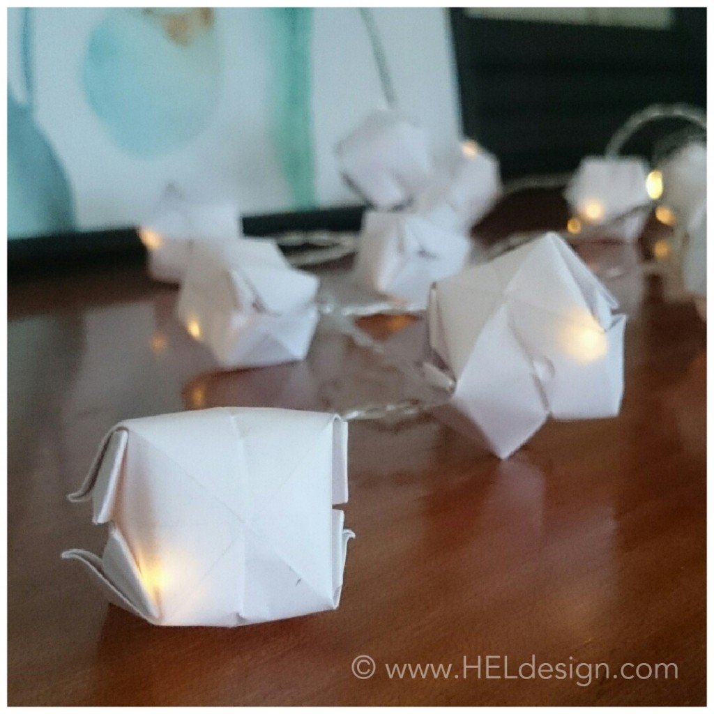 DIY by HELdesign - Paper light chain // Lyslenke av papir